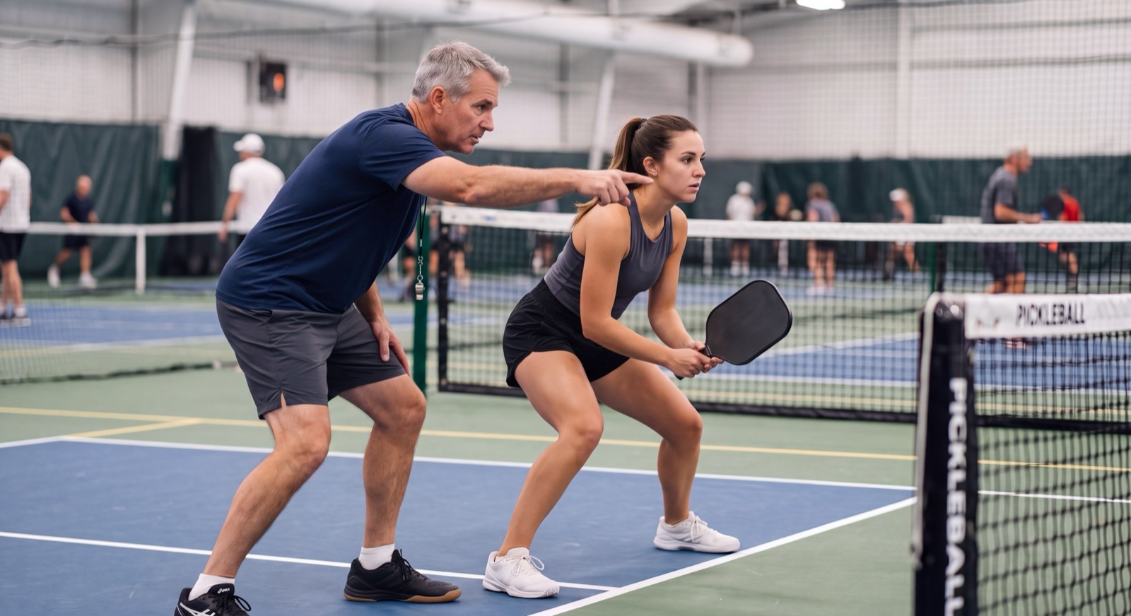 A GPA mentor giving courtside feedback